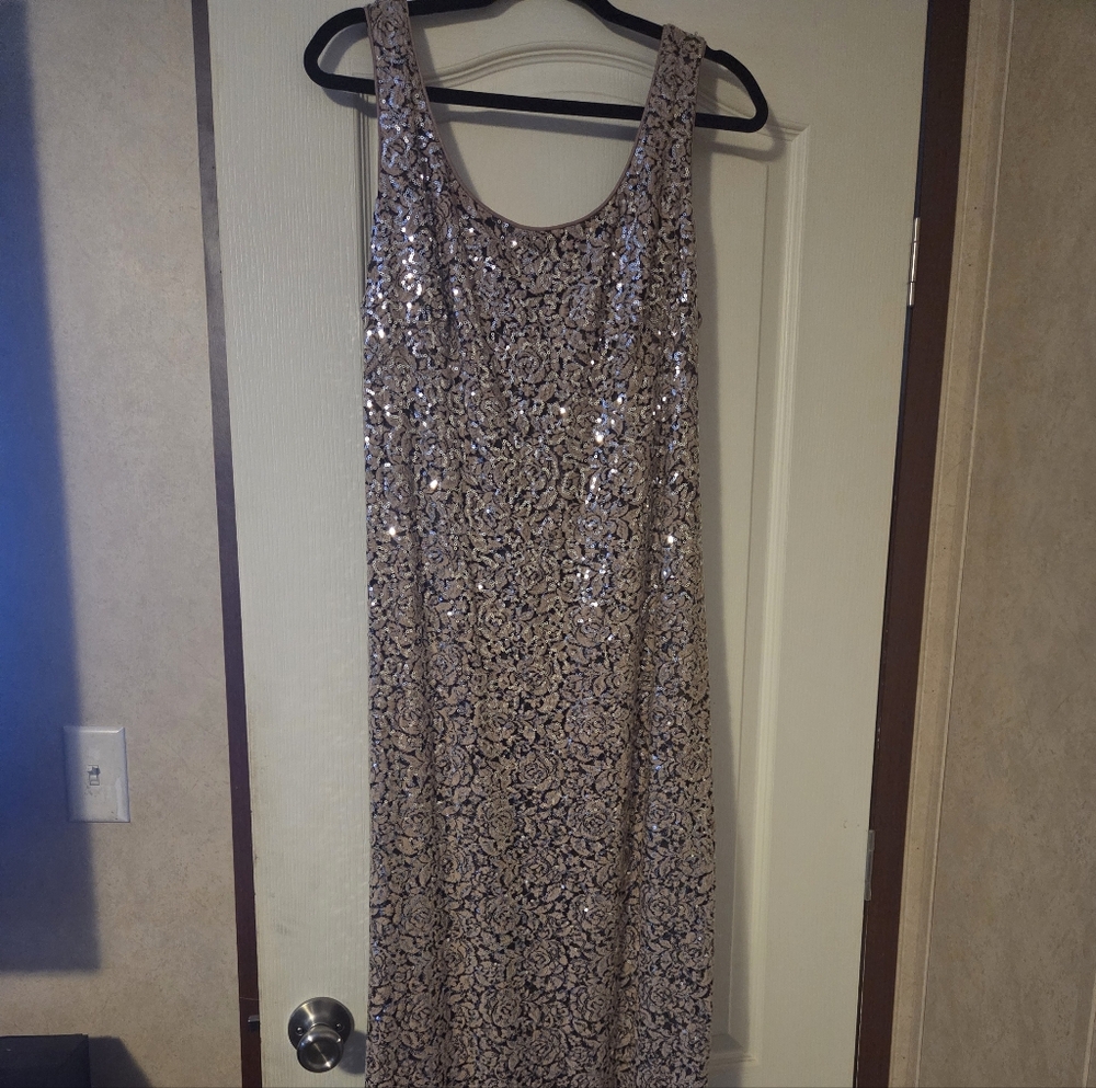 Ignite Evenings Dusty Rose Sequin Lace Cape Dress Prom Formal Removable Cover